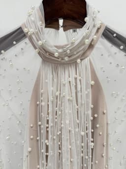 HIGH STREET Newest Fashion 2026 Designer Party Vestido Women's Pearls Beaded Gauze Long Maxi Dress