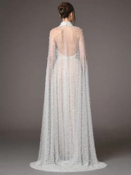 HIGH STREET Newest Fashion 2026 Designer Party Vestido Women's Pearls Beaded Gauze Long Maxi Dress
