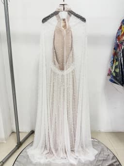 HIGH STREET Newest Fashion 2026 Designer Party Vestido Women's Pearls Beaded Gauze Long Maxi Dress