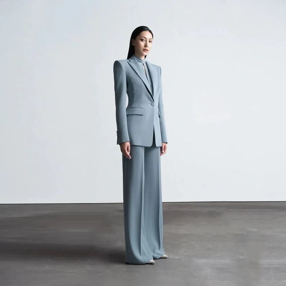 Elegant Women's Suit Sets One Button Slim Jacket Trousers Two-Piece Ladies Set Smart Formal Office Banquet Lady Female Clothing