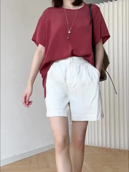 2025 Women's Casual Summer New Relaxation Style 26MM 93% Natural Mulberry Silk Elastic Wrinkled Round Neck Short Sleeve T-shirt