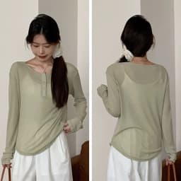 Women's Long Sleeve Sun-Proof T-Shirts Summer Cozy Loose All-Match Basic Tee Shirts Ladies Korean Style Solid Color O-Neck Tops