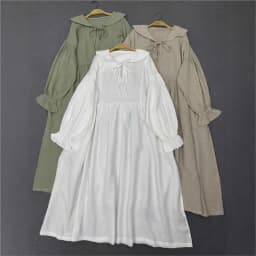Johnature Retro Linen Doll Collar Long Sleeve Dress Loose Solid Color Casual New Women Long Dresses For Spring Autumn