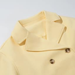 YENKYE New Women Yellow Double Breasted Short Woolen Coat Long Sleeve Lapel Collar Elegant Outerwear Chic Lady Autumn Outfits