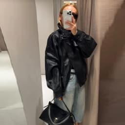 Women's Autumn Fashion Standing Collar Leather Jackets Windproof Loose Fold Coats Vintage Style High Street Outdoors Clothes