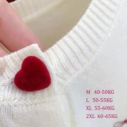 2025 Women's Autumn Embroidery Bow Knitwears Fashion Long Sleeve Heart Button Comfortable Cardigan Top Korean Ladies Sweaters