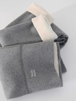 Streamgirl Thick Fleece Leggings Women Winter High Waist Black Outwear Women Warm Thick Velvet Leggings For Winter Gray Pants