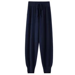 ANGEL Women Lantern Pants Autumn Winter Thick Pure Wool Pants 100% Merino Wool Knitwear Simple Style Soft Warm Korean Trousers