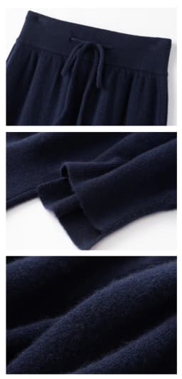 ANGEL Women Lantern Pants Autumn Winter Thick Pure Wool Pants 100% Merino Wool Knitwear Simple Style Soft Warm Korean Trousers