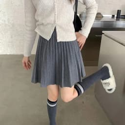 Autumn Winter Women's Skirt College Style All-Match Solid Color Knitted Pleated Skirts Casual Simple High Waisted Mini Skirts