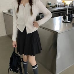 Autumn Winter Women's Skirt College Style All-Match Solid Color Knitted Pleated Skirts Casual Simple High Waisted Mini Skirts