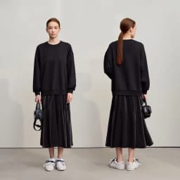 Amii Patchwork Women's Dress 2025 Winter New Casual Versatile Warm Sweater O-Neck Loose A Line Sweatershirt Dress Women 12544123