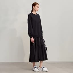 Amii Patchwork Women's Dress 2025 Winter New Casual Versatile Warm Sweater O-Neck Loose A Line Sweatershirt Dress Women 12544123