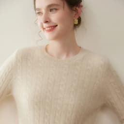 Cashmere Sweater Women Winter Knitted Solid Color Round Neck Pullover Warm Thickened Double Strand Autumn New Fried Dough Twists
