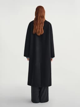 DUSHU Classic Stand Collar Double-Breasted Wool Blend Overcoat - Timeless Women Trench Coat for Autumn and Winter Elegant Style