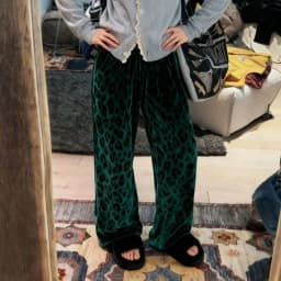 Korean Fashion Soft Leopard Print Pants Women Spring New Casual Ankle-Length Female Pant High Waist Loose Straight Trousers