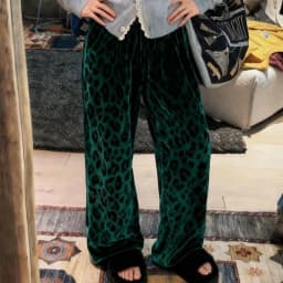Korean Fashion Soft Leopard Print Pants Women Spring New Casual Ankle-Length Female Pant High Waist Loose Straight Trousers
