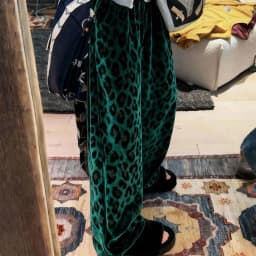 Korean Fashion Soft Leopard Print Pants Women Spring New Casual Ankle-Length Female Pant High Waist Loose Straight Trousers