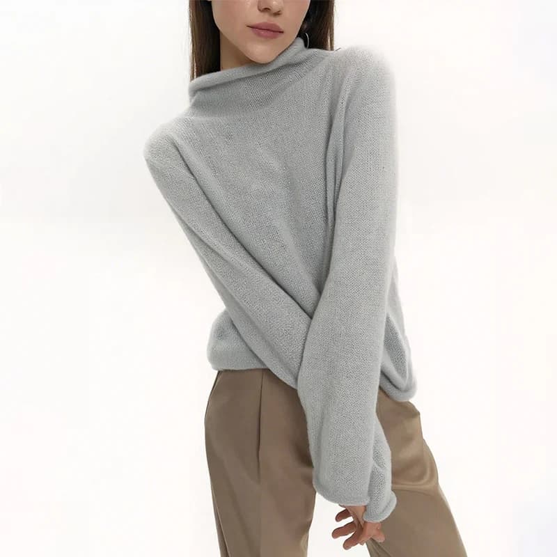 New See Through Cuffed Collar Long Sleeve T-Shirt Woman Soft Comfortable Warm Bottoming Shirts Autumn Casual Thin Knitwear Mujer