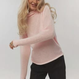 New See Through Cuffed Collar Long Sleeve T-Shirt Woman Soft Comfortable Warm Bottoming Shirts Autumn Casual Thin Knitwear Mujer