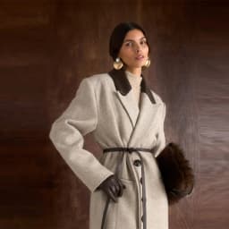 Fashion Waist Cinching Woolen Long Coat For Women Lapel Long Sleeve Single-breasted Coat With Belt New Lady Commuter Outwears