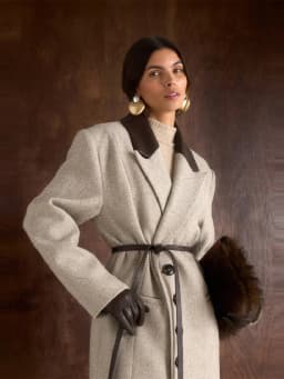 Fashion Waist Cinching Woolen Long Coat For Women Lapel Long Sleeve Single-breasted Coat With Belt New Lady Commuter Outwears