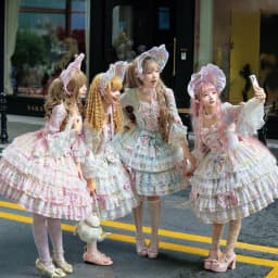 Women Dress Pink Long Sleeve OP Dress for Women Autumn New Original Design Lolita Sweet Lace Bell Sleeve Tiered Dress