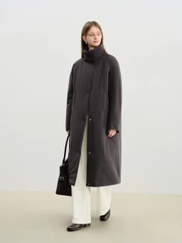 ZIQIAO Petite Women Long Stand Collar Korean 90% Down White Duck Feather Jacket 2025 Winter New Arrival Long Lenghth Down Coats