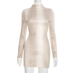 STYLISH LADY Snake Printed Dress 2025 Autumn Women Long Sleeve O Neck Bodycon Sexy Club Party Mini Vestidos De Festa