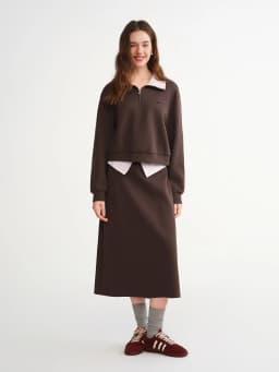 DUSHU 2025 Spring Autumn Women's Striped Pattern Hooded Sweatshirt Set - Casual Two-Piece Outfit with Contrast Splicing