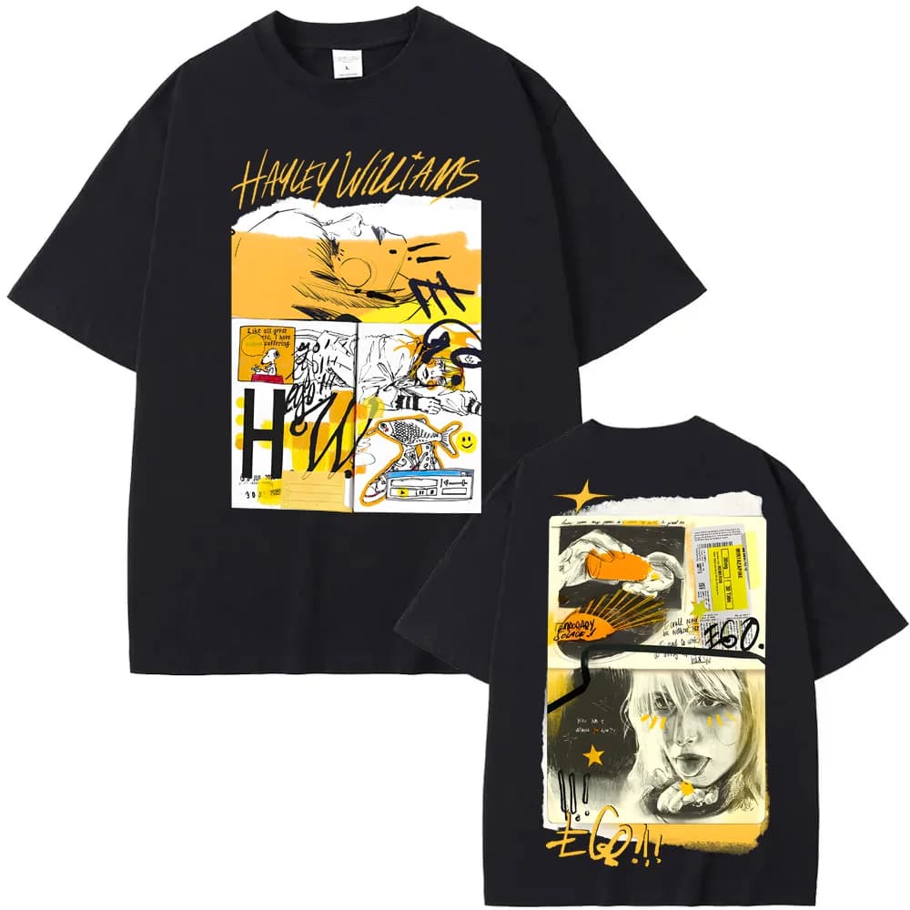 Ego Black Tee Hayley Williams's same style Unisex Summer Tee-shirt Sleeve Women/men100%cottonTshirt Round Neck Comfortable Tees