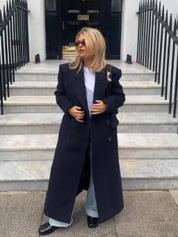 Vintage Striped Lapel Long Blazer Jackets Women Chic Shoulder Pad Button Pocket Loose Overcoat Autumn Commuting Street Wear 2025