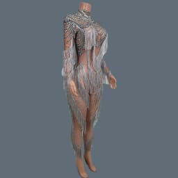 Classic Spandex Tassel Jumpsuit for Women Nightclub Party Sexy Elastic Jumpsuit Event Showgirl Stage Performance Costume Huichen