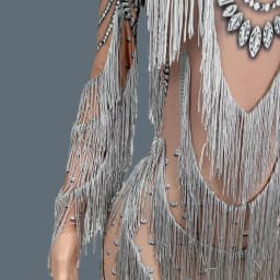 Classic Spandex Tassel Jumpsuit for Women Nightclub Party Sexy Elastic Jumpsuit Event Showgirl Stage Performance Costume Huichen