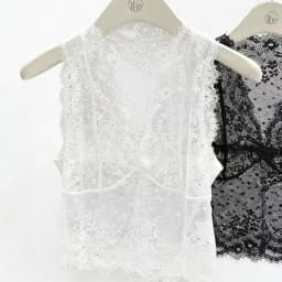 Women's White Lace Sleeveless Vest - Sheer Floral Mesh Layering Top for Elegant Outfits