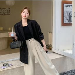 Black Unique High-End Shiny Suit Jacket For Women 2025 Spring And Autumn New Fashion Light Mature Style Exquisite Suit Black 