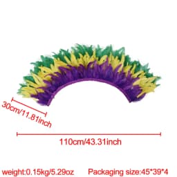 Mardi Gras Feather skirt Halloween costume party mini skirt stage performance props accessories in various colors