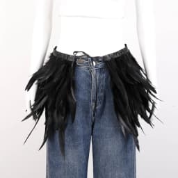 Mardi Gras Feather skirt Halloween costume party mini skirt stage performance props accessories in various colors