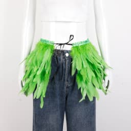 Mardi Gras Feather skirt Halloween costume party mini skirt stage performance props accessories in various colors