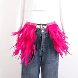 Mardi Gras Feather skirt Halloween costume party mini skirt stage performance props accessories in various colors