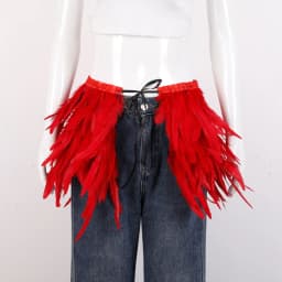 Mardi Gras Feather skirt Halloween costume party mini skirt stage performance props accessories in various colors