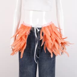 Mardi Gras Feather skirt Halloween costume party mini skirt stage performance props accessories in various colors