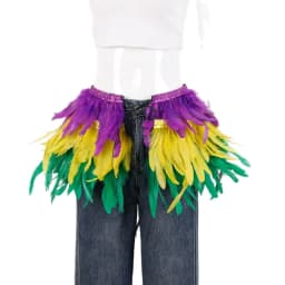 Mardi Gras Feather skirt Halloween costume party mini skirt stage performance props accessories in various colors