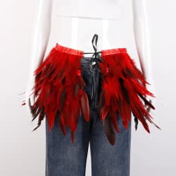 Mardi Gras Feather skirt Halloween costume party mini skirt stage performance props accessories in various colors