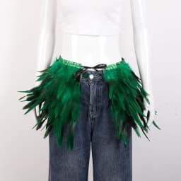 Mardi Gras Feather skirt Halloween costume party mini skirt stage performance props accessories in various colors