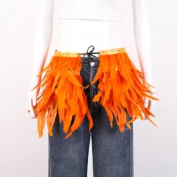 Mardi Gras Feather skirt Halloween costume party mini skirt stage performance props accessories in various colors