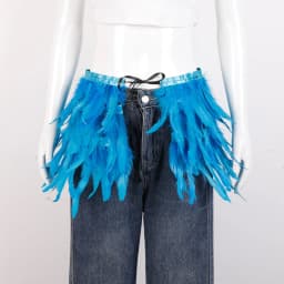 Mardi Gras Feather skirt Halloween costume party mini skirt stage performance props accessories in various colors