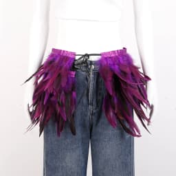 Mardi Gras Feather skirt Halloween costume party mini skirt stage performance props accessories in various colors