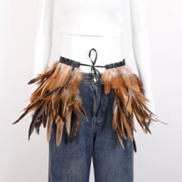 Mardi Gras Feather skirt Halloween costume party mini skirt stage performance props accessories in various colors