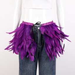 Mardi Gras Feather skirt Halloween costume party mini skirt stage performance props accessories in various colors
